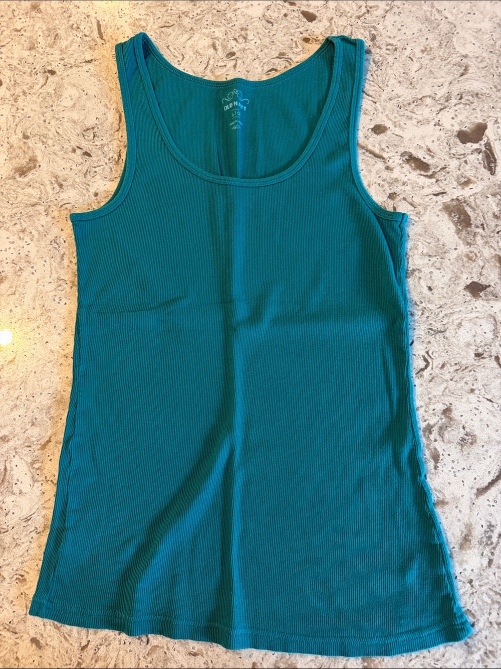 Old Navy Women's Teal Ribbed Scoop Tank